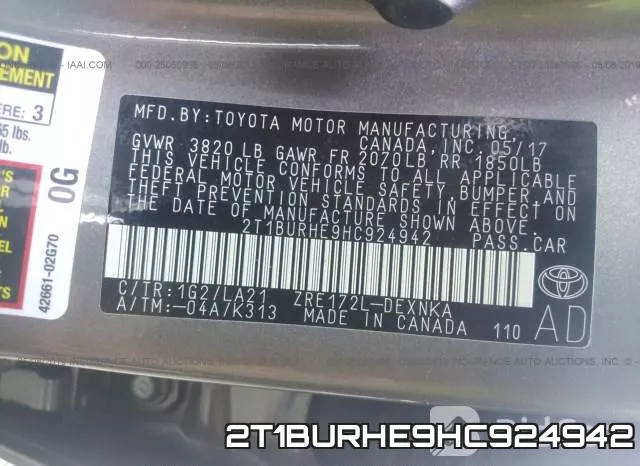 2T1BURHE9HC924942 фото 10