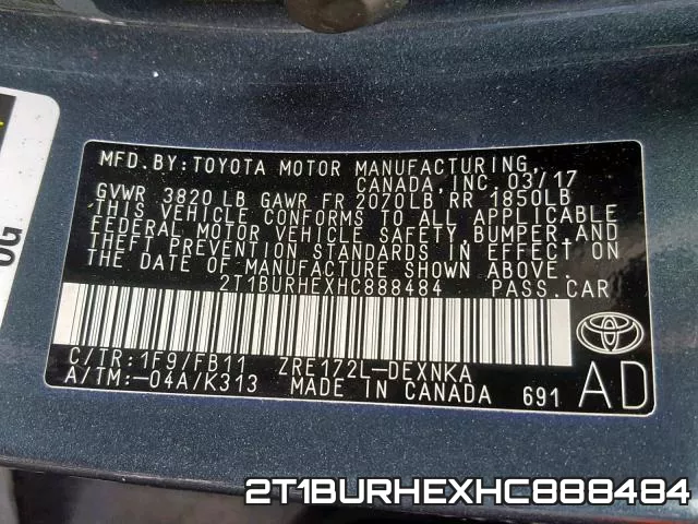 2T1BURHEXHC888484 фото 2