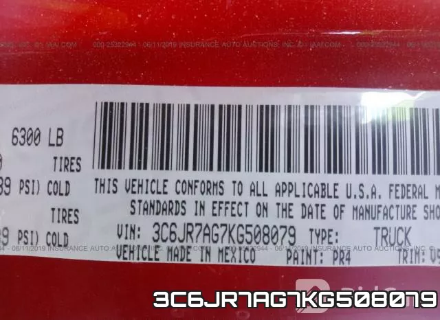 3C6JR7AG7KG508079 фото 10