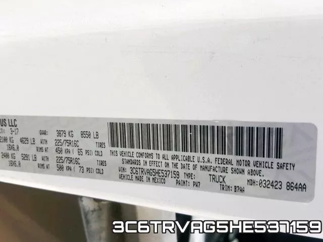 3C6TRVAG5HE537159 фото 2
