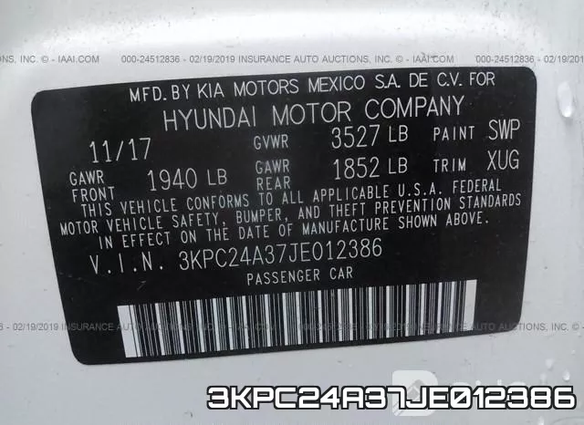 3KPC24A37JE012386 фото 10