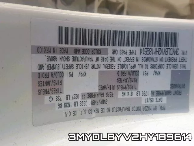 3MYDLBYV2HY189614 фото 2