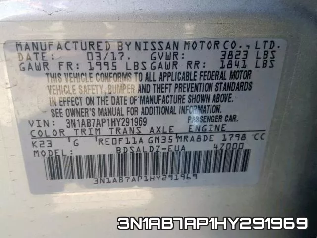 3N1AB7AP1HY291969 фото 2