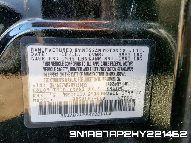 3N1AB7AP2HY221462 фото 2
