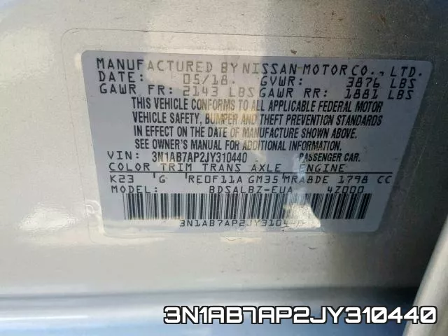 3N1AB7AP2JY310440 фото 2