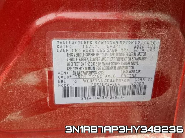 3N1AB7AP3HY348236 фото 2