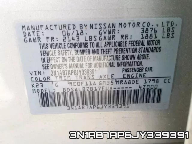 3N1AB7AP6JY339391 фото 2