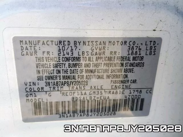 3N1AB7AP8JY205028 фото 2