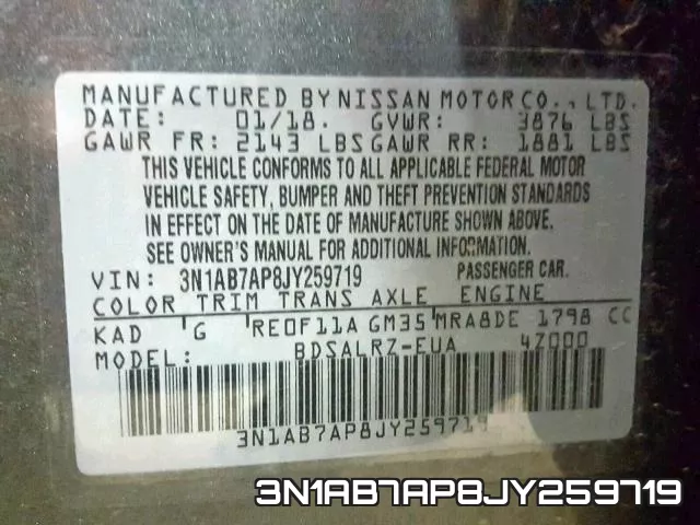 3N1AB7AP8JY259719 фото 2