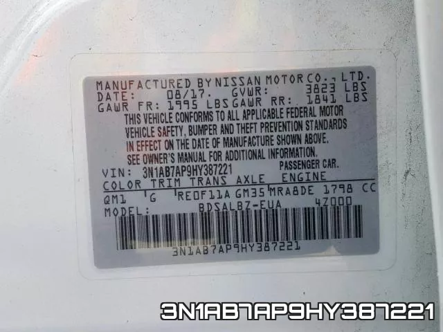 3N1AB7AP9HY387221 фото 2