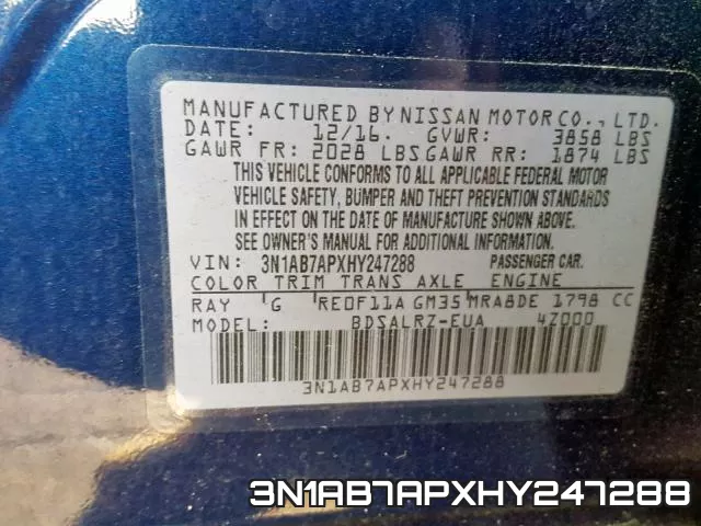 3N1AB7APXHY247288 фото 2