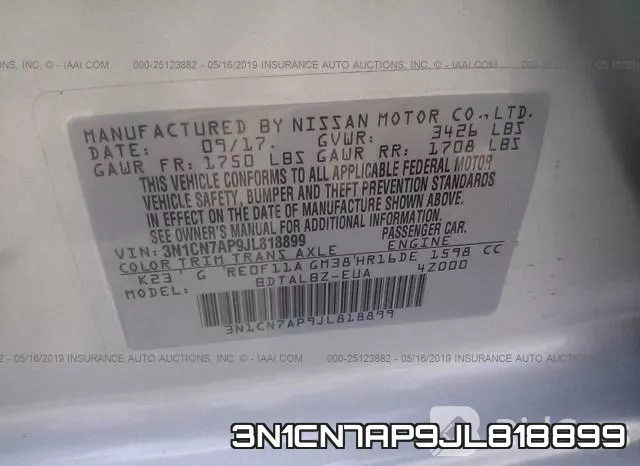 3N1CN7AP9JL818899 фото 10