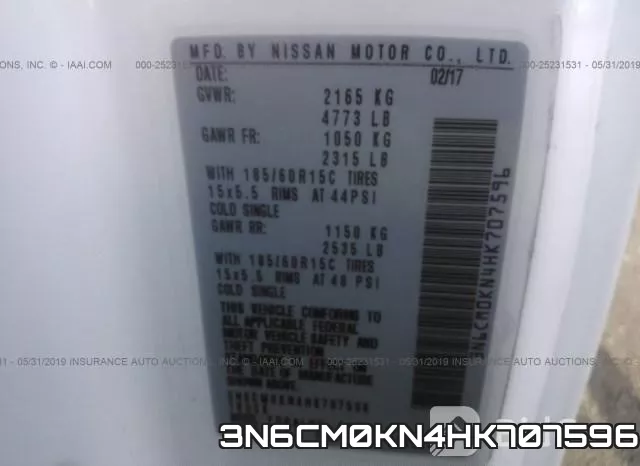 3N6CM0KN4HK707596 фото 10