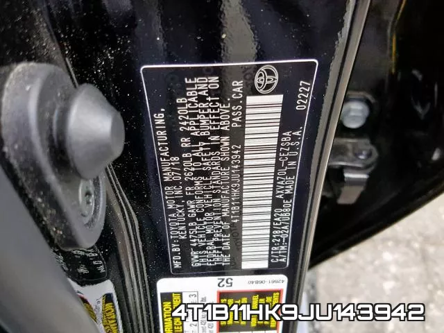 4T1B11HK9JU143942 фото 2