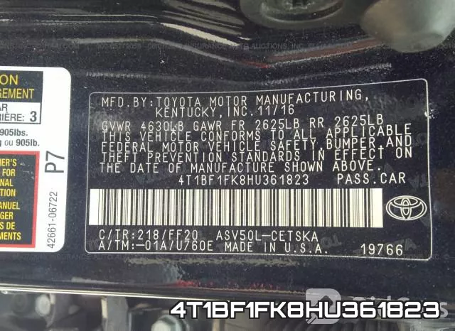 4T1BF1FK8HU361823 фото 10