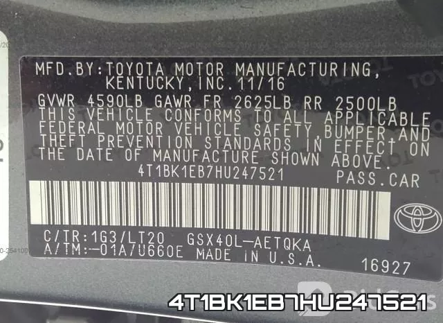4T1BK1EB7HU247521 фото 10