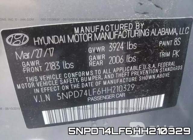 5NPD74LF6HH210329 фото 10