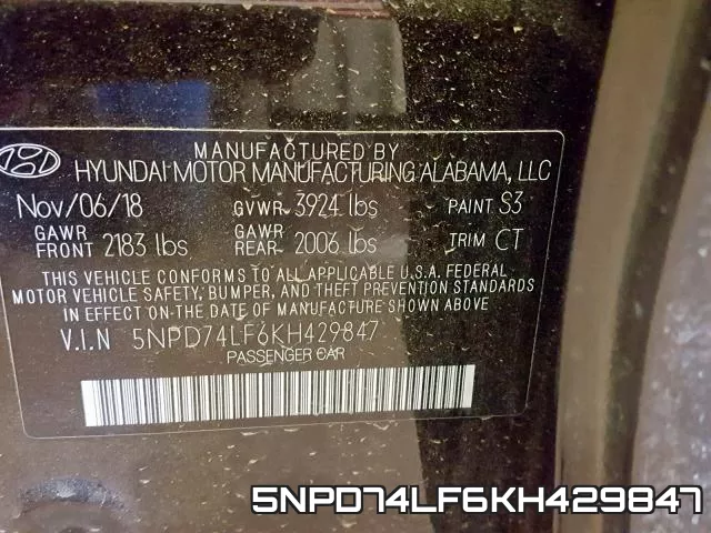 5NPD74LF6KH429847 фото 2