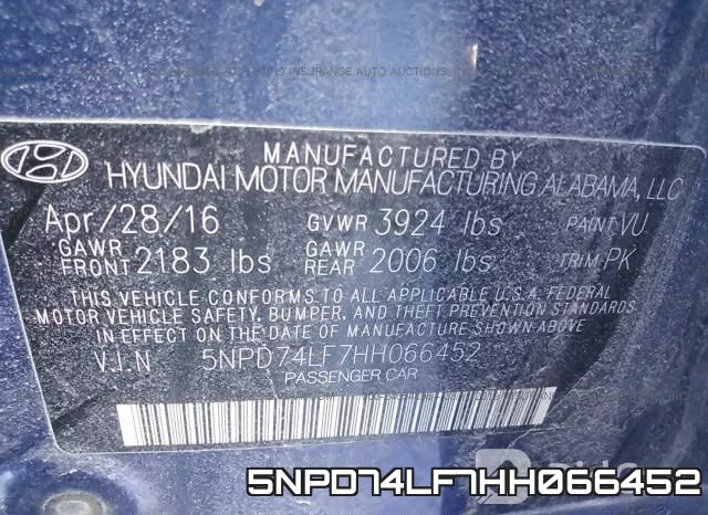 5NPD74LF7HH066452 фото 10