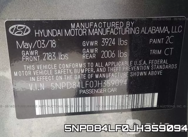 5NPD84LF0JH359094 фото 10