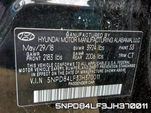 5NPD84LF3JH370011 фото 2