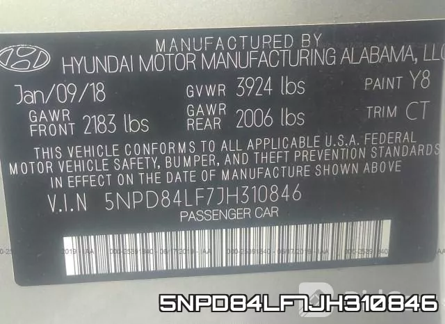 5NPD84LF7JH310846 фото 10