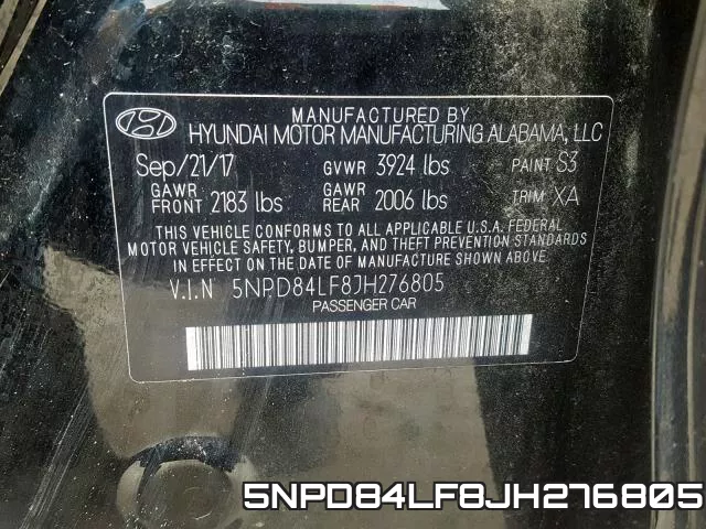 5NPD84LF8JH276805 фото 2
