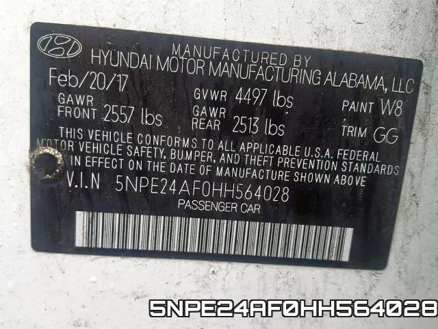 5NPE24AF0HH564028 фото 2