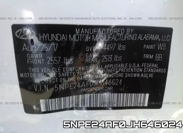 5NPE24AF0JH646024 фото 10
