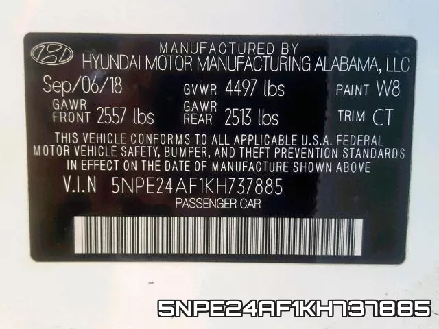 5NPE24AF1KH737885 фото 2