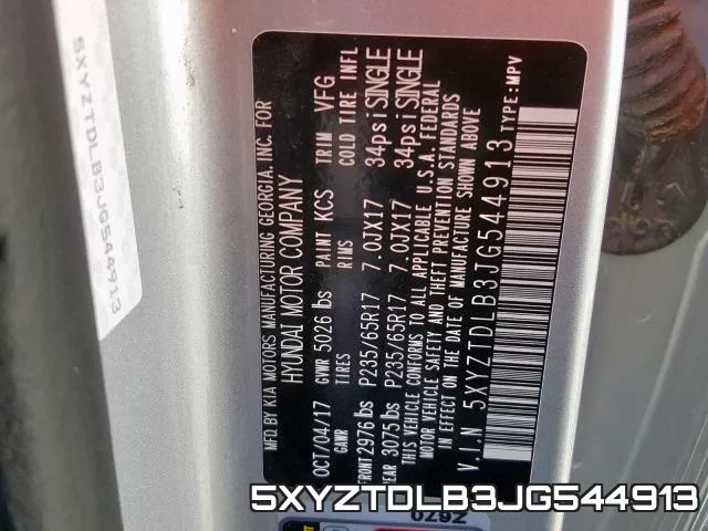 5XYZTDLB3JG544913 фото 2