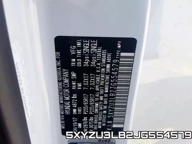 5XYZU3LB2JG554579 фото 2