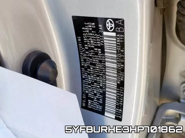 5YFBURHE3HP701862 фото 2
