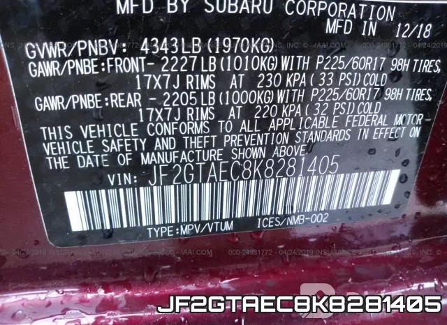 JF2GTAEC8K8281405 фото 10