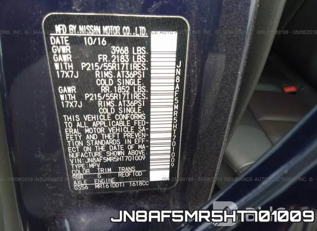 JN8AF5MR5HT701009 фото 10