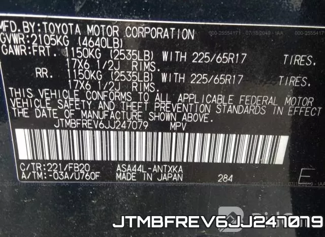 JTMBFREV6JJ247079 фото 10