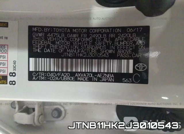 JTNB11HK2J3010543 фото 9