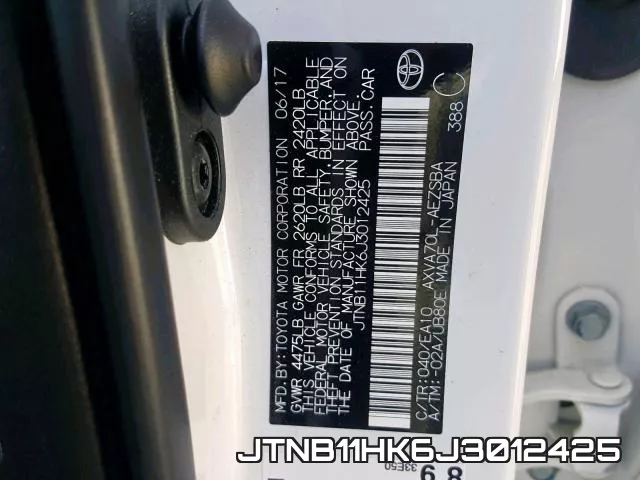 JTNB11HK6J3012425 фото 2
