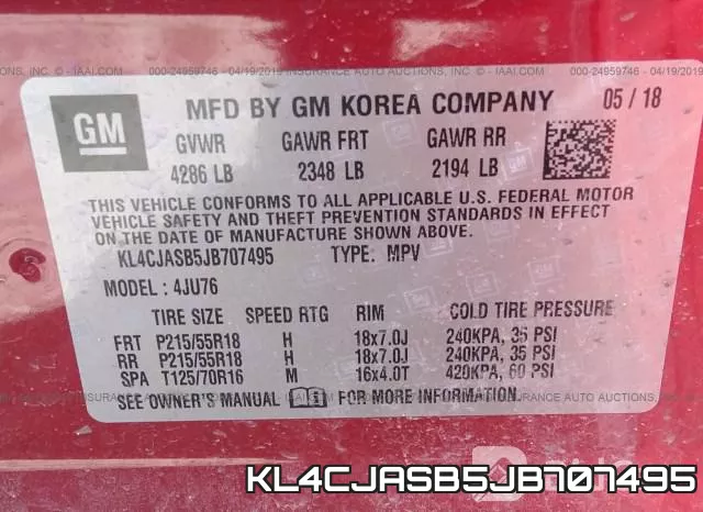 KL4CJASB5JB707495 фото 10