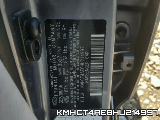 KMHCT4AE8HU214997 фото 2