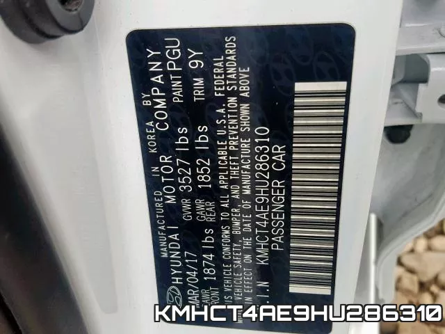 KMHCT4AE9HU286310 фото 2
