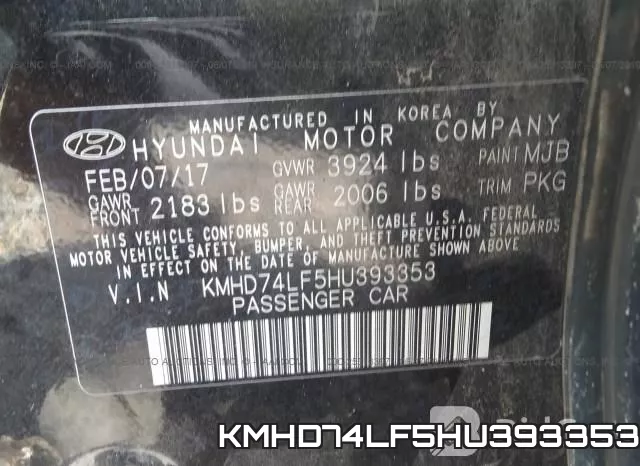 KMHD74LF5HU393353 фото 10