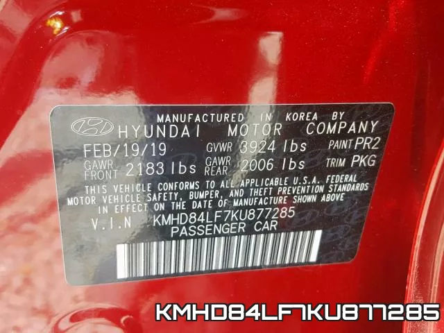 KMHD84LF7KU877285 фото 2