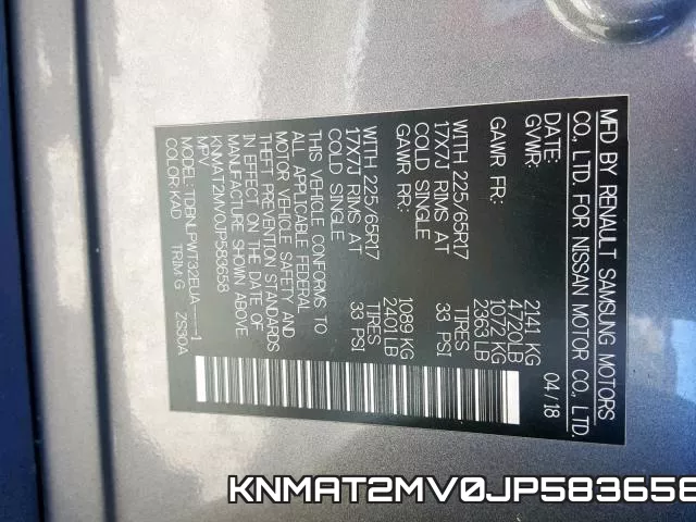 KNMAT2MV0JP583658 фото 2