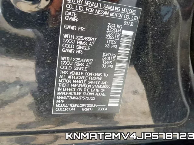 KNMAT2MV4JP578723 фото 2