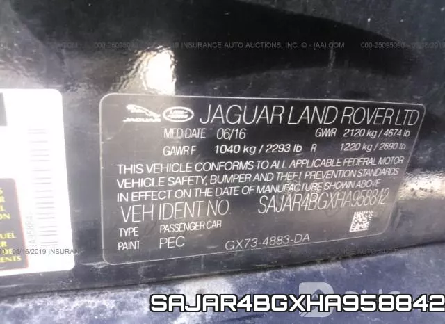 SAJAR4BGXHA958842 фото 10