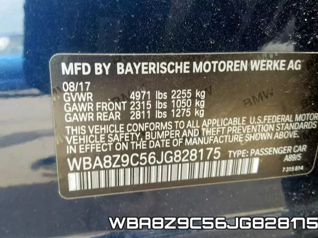WBA8Z9C56JG828175 фото 2
