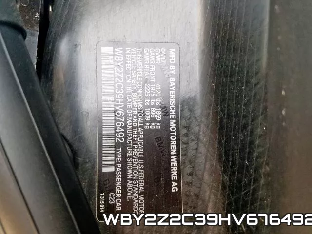 WBY2Z2C39HV676492 фото 2