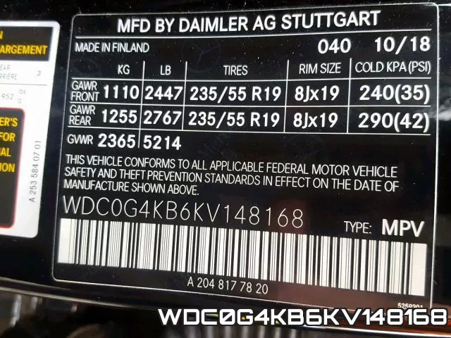 WDC0G4KB6KV148168 фото 2
