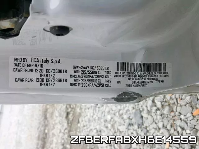 ZFBERFABXH6E14559 фото 2